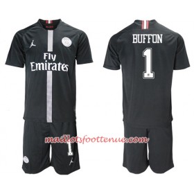 Maillot/Tenue Paris Saint Germain Buffon 1 Jodan Noir Enfant Troisieme 2018/2019